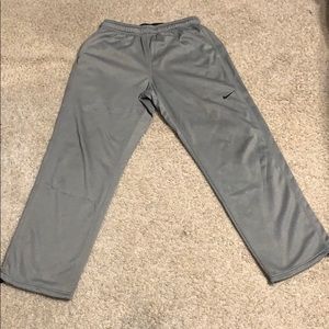 NIKE Mens Large ThermaFit Silver Sweatpants/Jogger